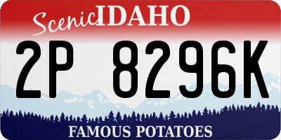 ID license plate 2P8296K