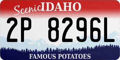 ID license plate 2P8296L