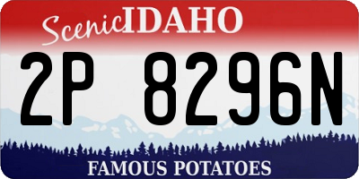 ID license plate 2P8296N
