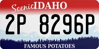 ID license plate 2P8296P