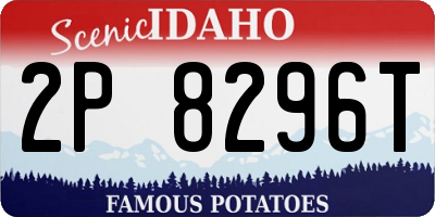 ID license plate 2P8296T