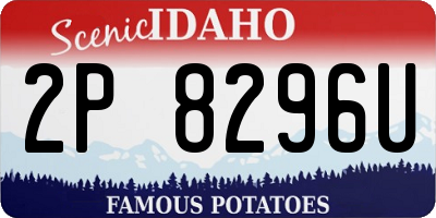ID license plate 2P8296U