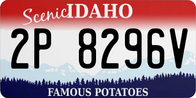ID license plate 2P8296V