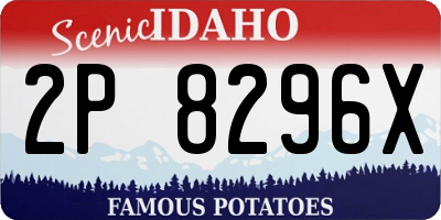 ID license plate 2P8296X