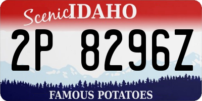 ID license plate 2P8296Z