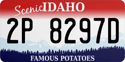 ID license plate 2P8297D