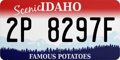 ID license plate 2P8297F
