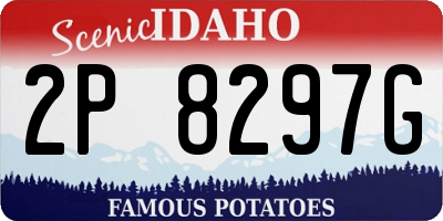 ID license plate 2P8297G