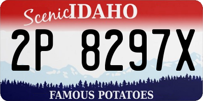 ID license plate 2P8297X