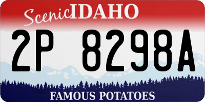 ID license plate 2P8298A