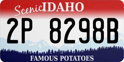 ID license plate 2P8298B
