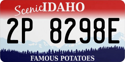 ID license plate 2P8298E