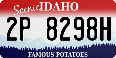 ID license plate 2P8298H