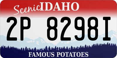 ID license plate 2P8298I