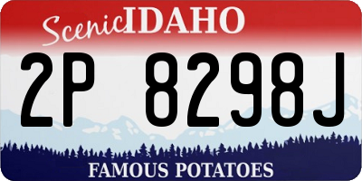 ID license plate 2P8298J