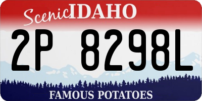 ID license plate 2P8298L