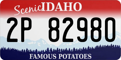 ID license plate 2P8298O