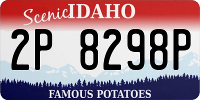 ID license plate 2P8298P