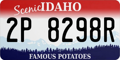 ID license plate 2P8298R