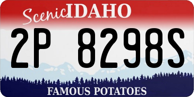ID license plate 2P8298S