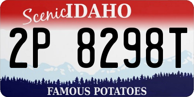 ID license plate 2P8298T