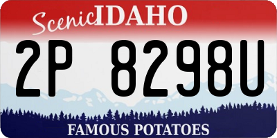 ID license plate 2P8298U