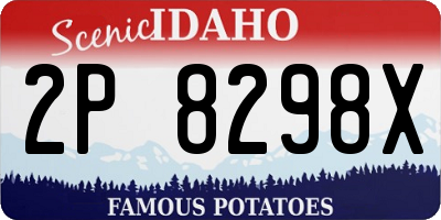 ID license plate 2P8298X