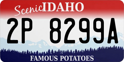 ID license plate 2P8299A
