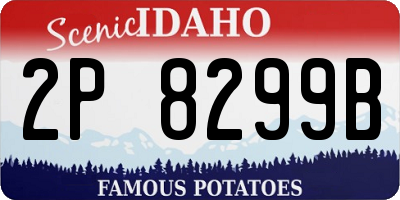 ID license plate 2P8299B