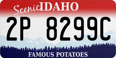 ID license plate 2P8299C