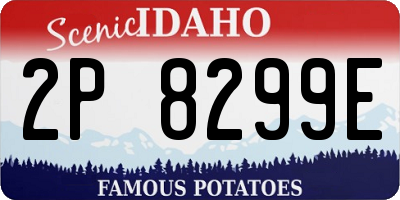 ID license plate 2P8299E