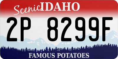 ID license plate 2P8299F