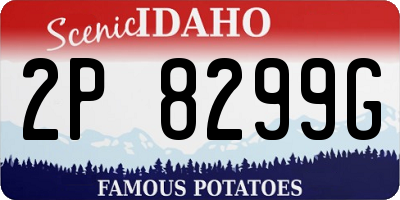 ID license plate 2P8299G