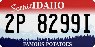 ID license plate 2P8299I
