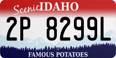 ID license plate 2P8299L