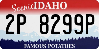 ID license plate 2P8299P
