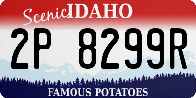 ID license plate 2P8299R