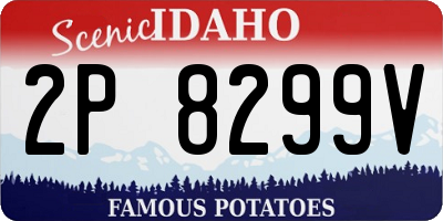ID license plate 2P8299V