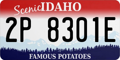 ID license plate 2P8301E