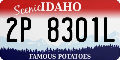 ID license plate 2P8301L