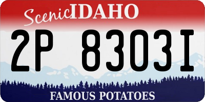 ID license plate 2P8303I