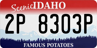 ID license plate 2P8303P