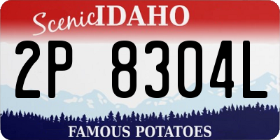 ID license plate 2P8304L
