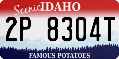 ID license plate 2P8304T