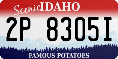 ID license plate 2P8305I
