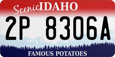 ID license plate 2P8306A