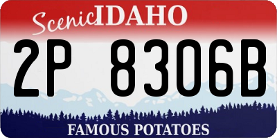 ID license plate 2P8306B