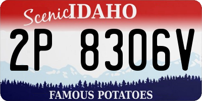 ID license plate 2P8306V
