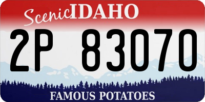 ID license plate 2P8307O