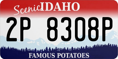 ID license plate 2P8308P